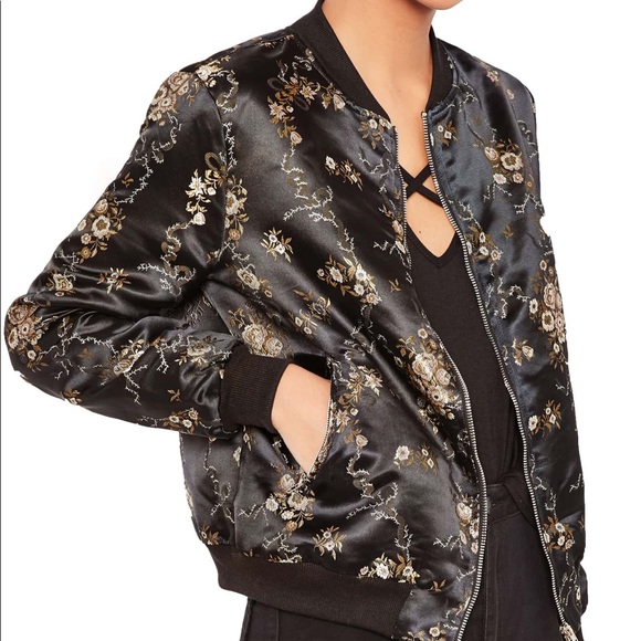 New Missguided Jacquard Floral Bomber Jacket - Picture 3 of 6